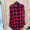 WOMENS JAG RED/BLK PLAID SHIRT M