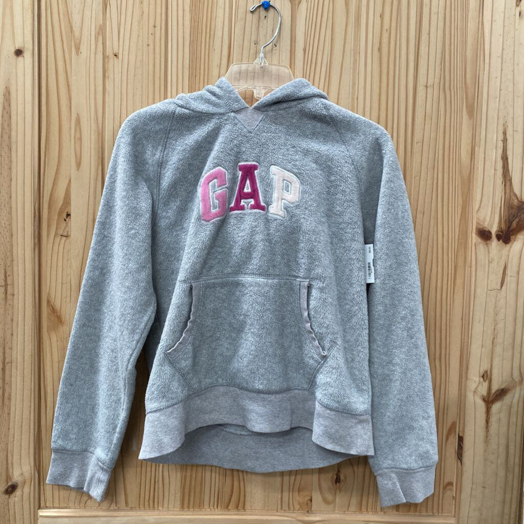 GIRLS GAP GREY/PINK HOODIE XXL 14/16