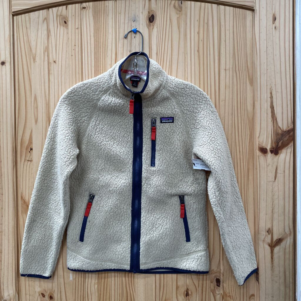 BOYS PATAGONAI 12 TAUPE/BLUE JACKET (WASH WEAR)