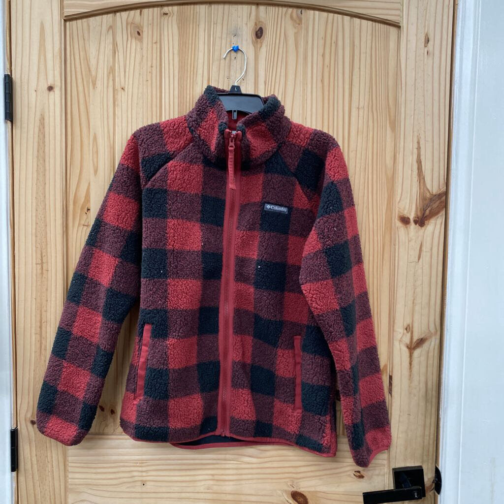 MENS COLUMBIA RED/BLK PLAID JACKET M
