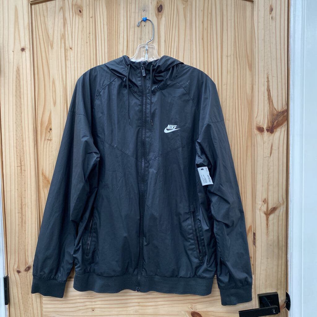 MENS NIKE JACKET BLK/WHITE L