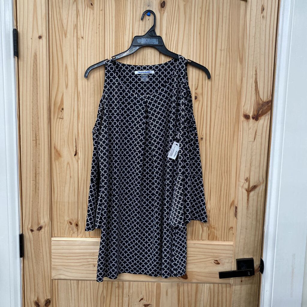 WOMENS NYGARD CASUAL TOP BLK/WHITE M