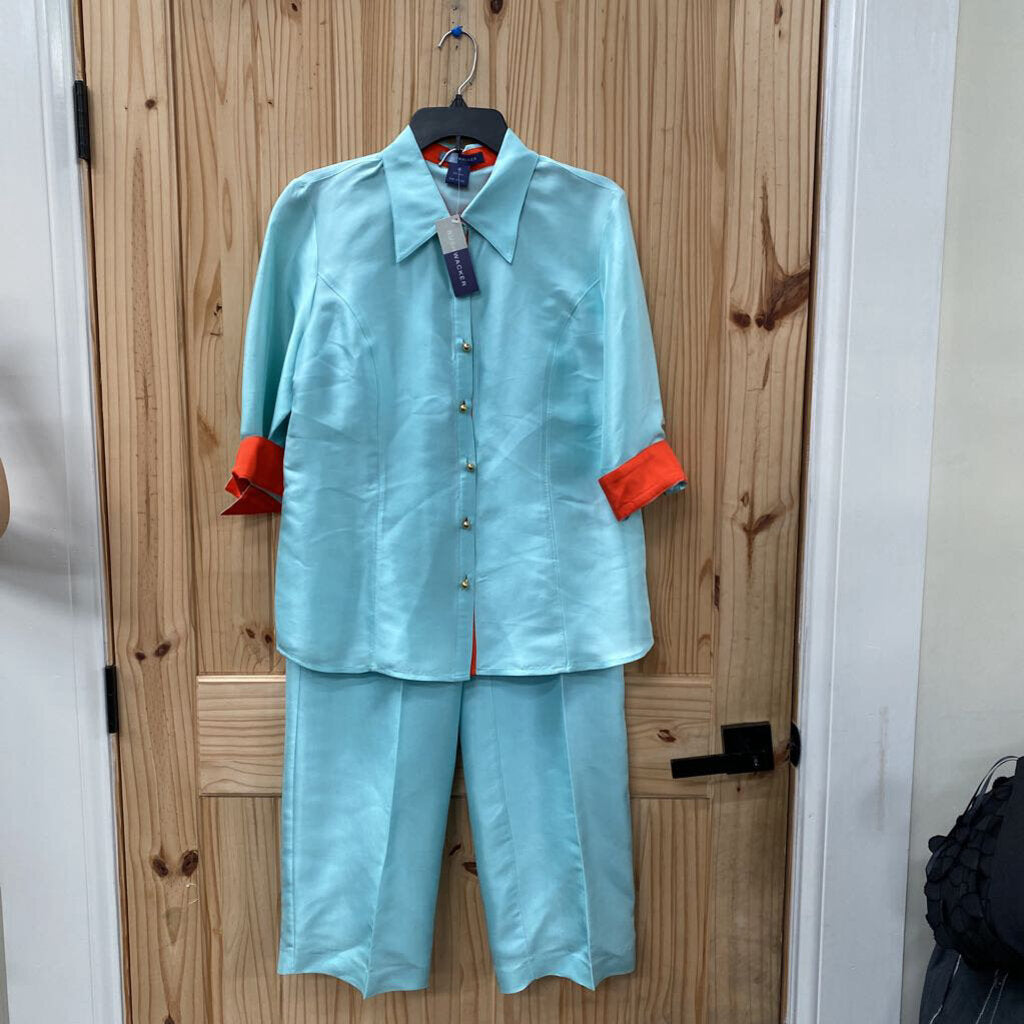 WOMENS BUSH WACKER 2PX SET AQUA/DK ORANGE 10 NWT