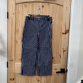 WOMENS CHICOS NAVY BLUE/WHITE STRIPE PANTS 6 NWT