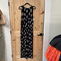 WOMENS CHICOS SL ROMPER BLK W/TAN DOTS 8/10