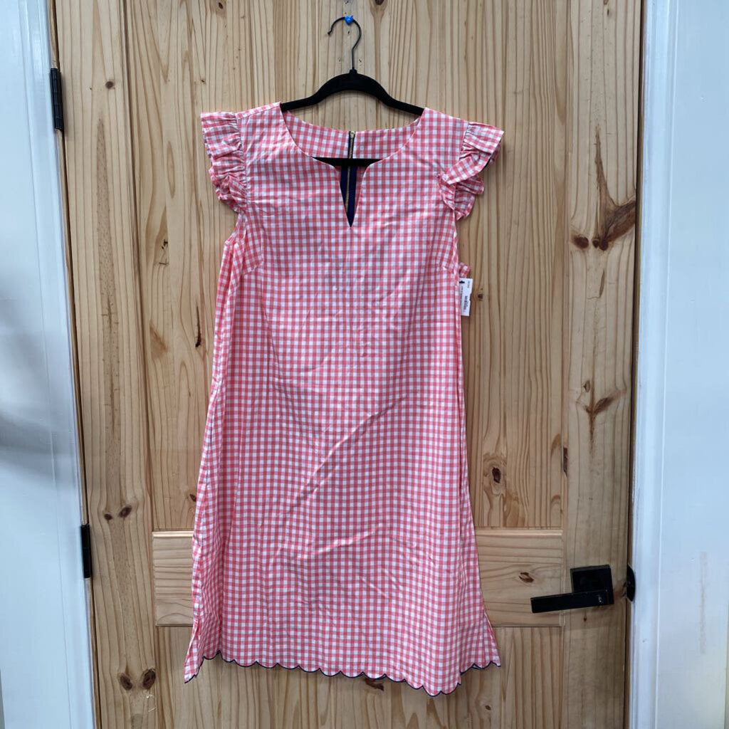 WOMENS HALEY AND THE HOUND PINK/WHITE CHECKERED DRESS M NWT