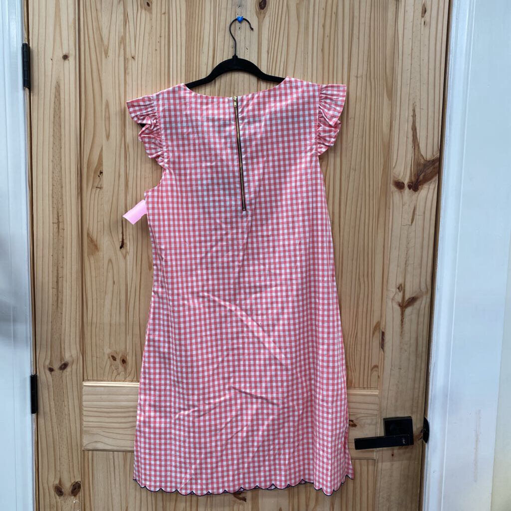 WOMENS HALEY AND THE HOUND PINK/WHITE CHECKERED DRESS M NWT
