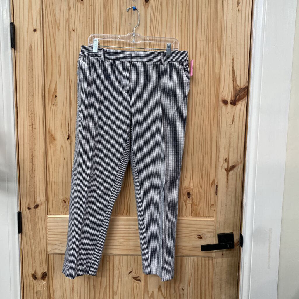 WOMENS JONES NEW YORK BLK/WHITE CHECKERED PANTS 10