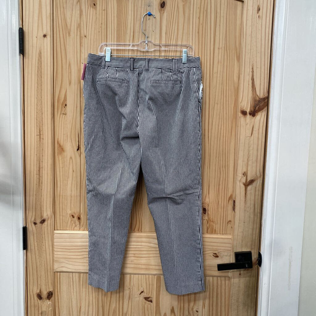 WOMENS JONES NEW YORK BLK/WHITE CHECKERED PANTS 10