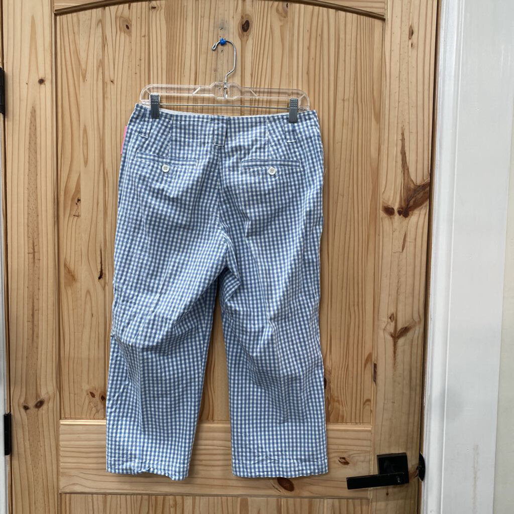 WOMENS DUCK HEAD LINEN/WHITE CHECKERED PANTS 10