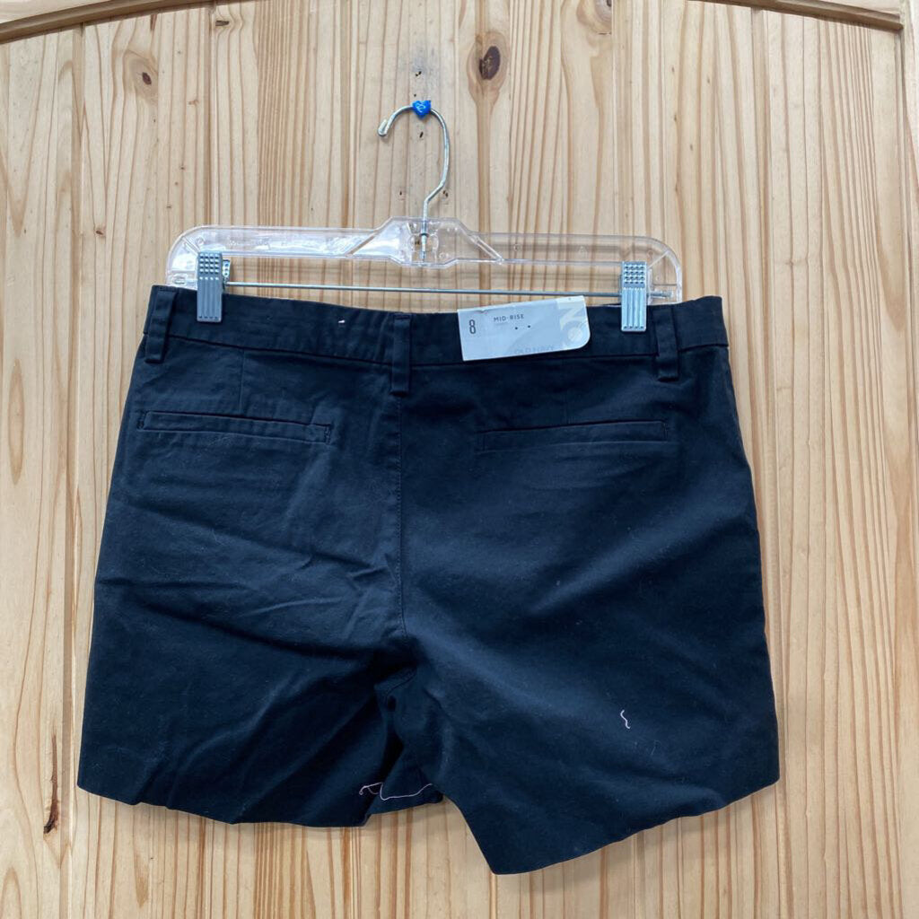 WOMENS OLD NAVY BLK SHORTS 8 NWT