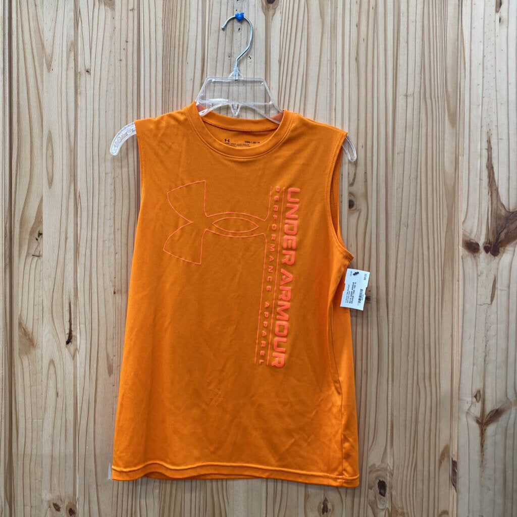 BOYS UNDER ARMOUR ORANGE TANK YMD 10