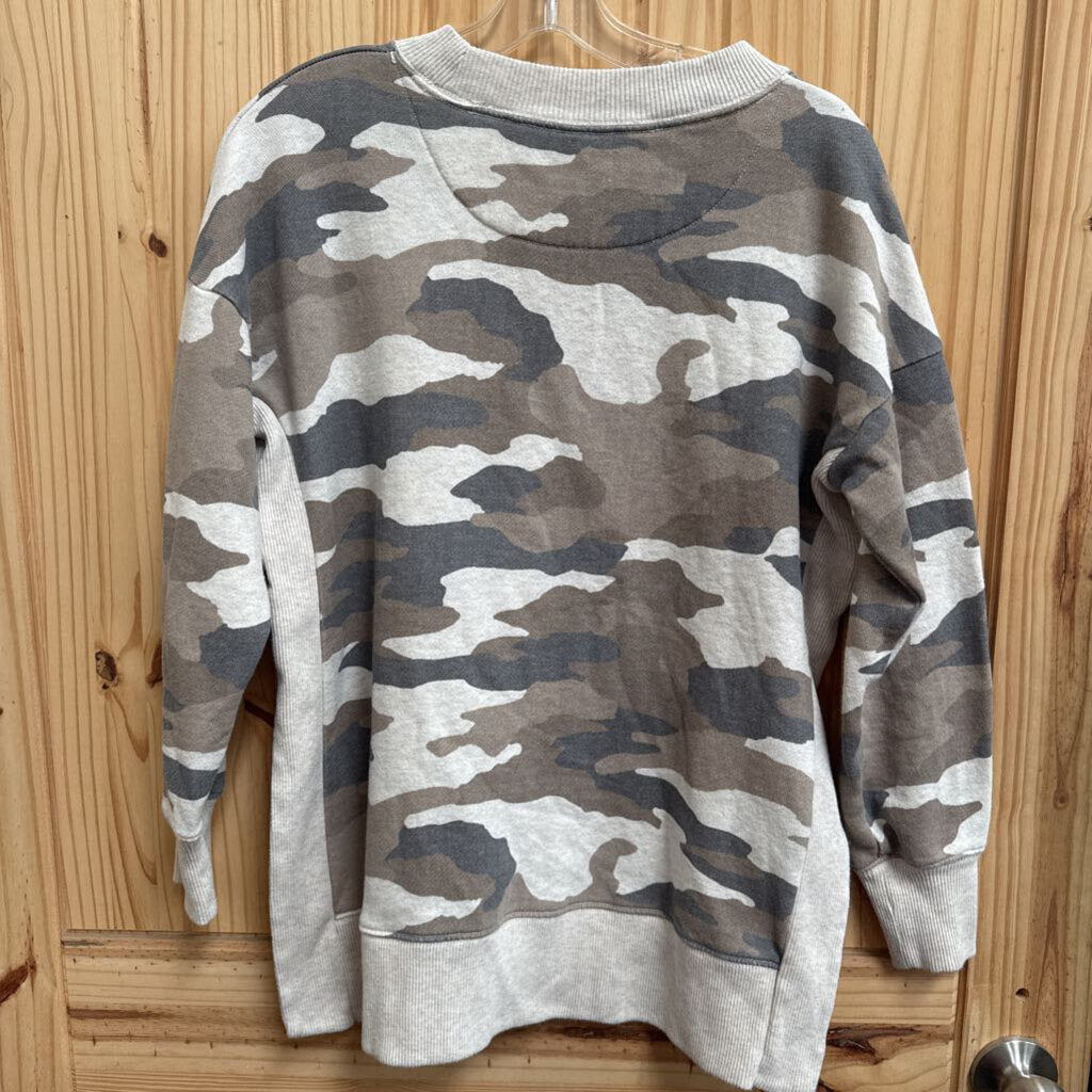 AERIE CAMO CREW SWEATSHIRT S