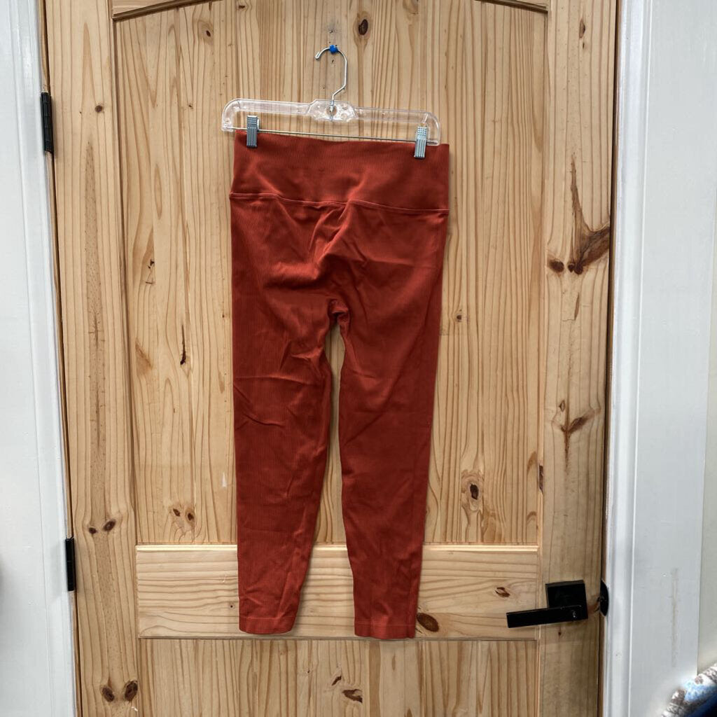 WOMENS VICTORIA'S SECRET RED RUST LEGGINGS L