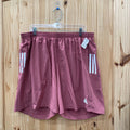 WOMENS ADIDAS SHORTS DK MAUVE/WHITE SHORTS 2XL NWT