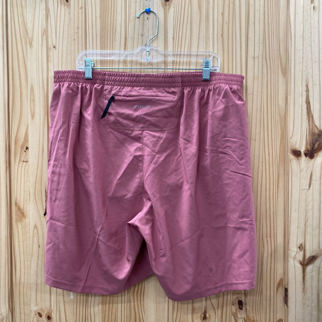 WOMENS ADIDAS SHORTS DK MAUVE/WHITE SHORTS 2XL NWT