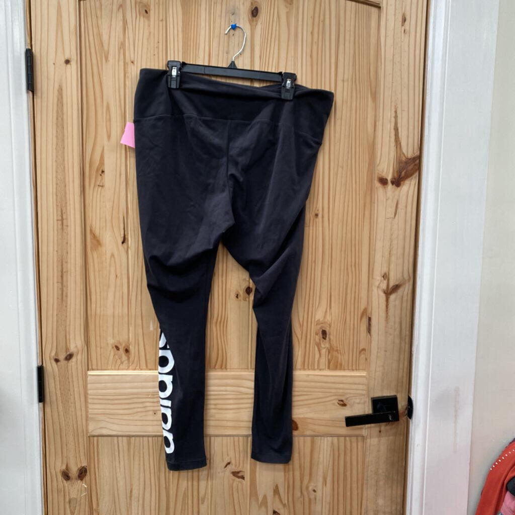 WOMENS ADIDAS LEGGINGS BLK/WHITE 3X