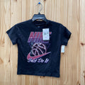 BOYS NIKE JUST DO IT T-SHIRT BLK XS 5 NWT
