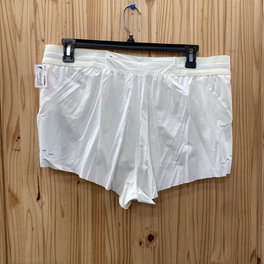 WOMENS NIKE RUNNING SWIFT WHITE SHORTS XL NWT