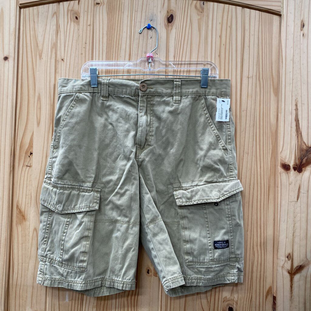 MENS AEROPOSTALE TAN CARGO SHORTS 34