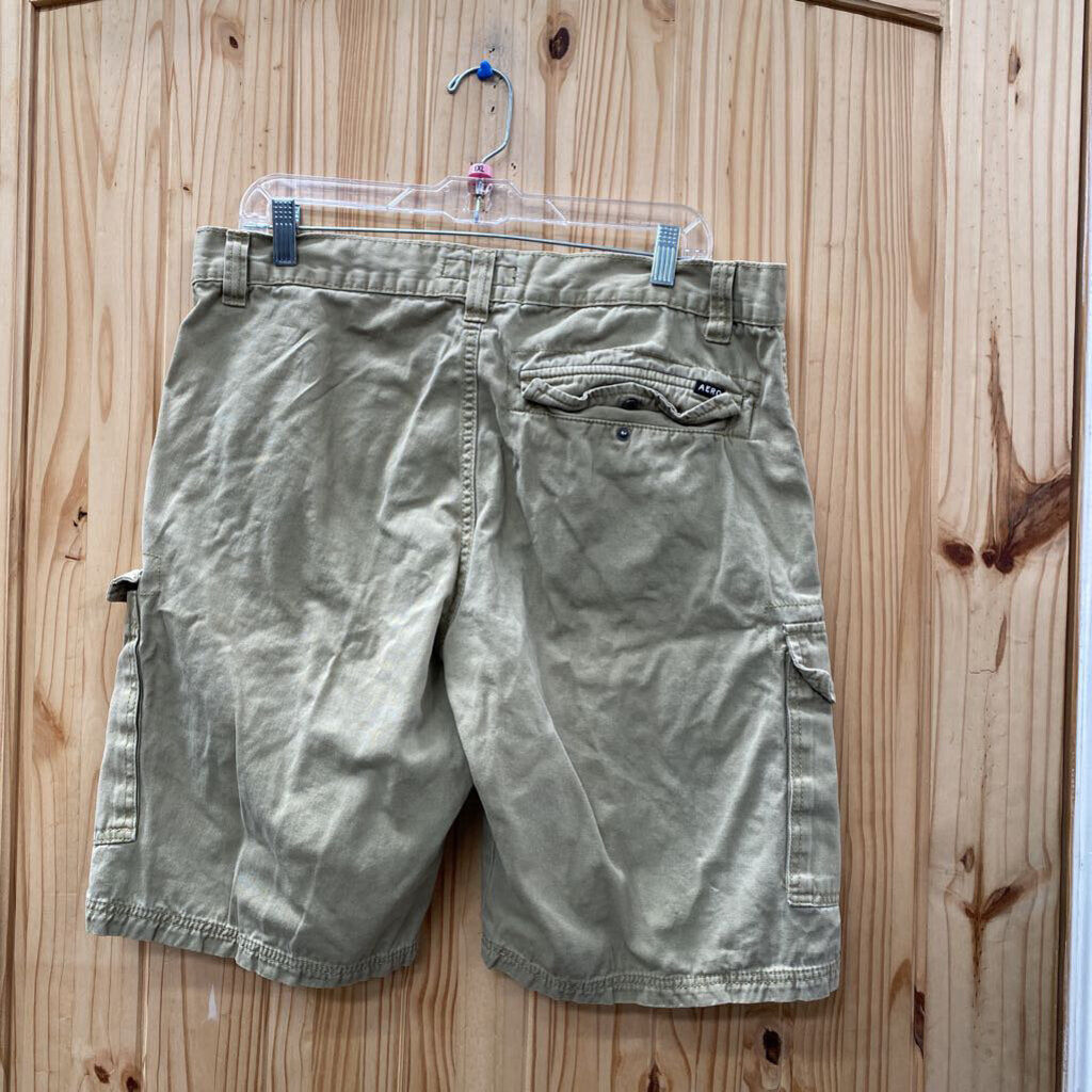 MENS AEROPOSTALE TAN CARGO SHORTS 34