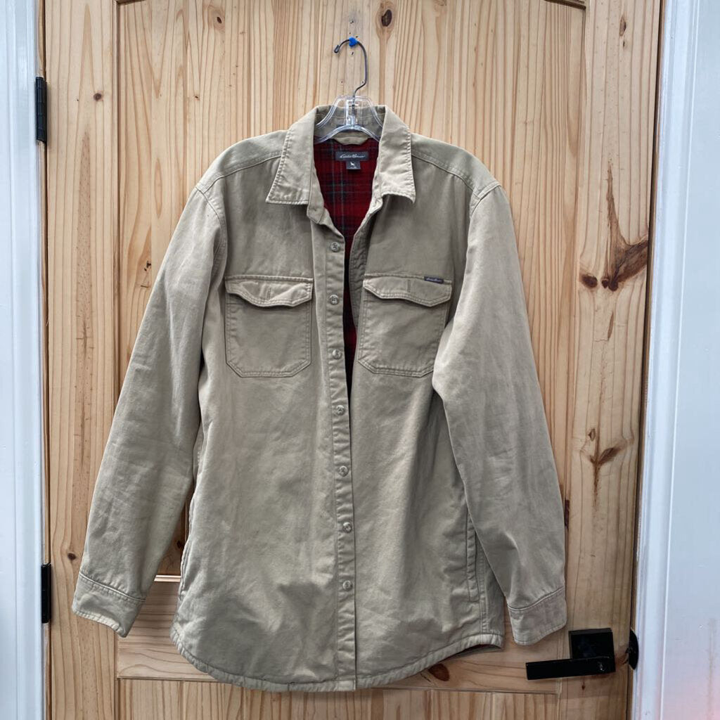 MENS EDDIE BAUER TAN JACKET LARGE TALL