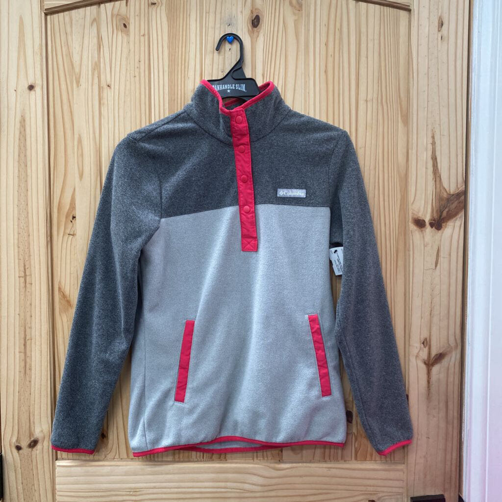 WOMENS COLUMBIA PULLOVER GREY/MAGENTA XS