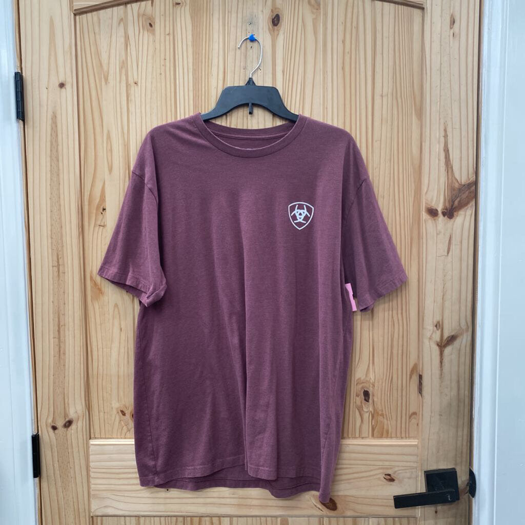 MENS ARIAT MAROON T-SHIRT XL