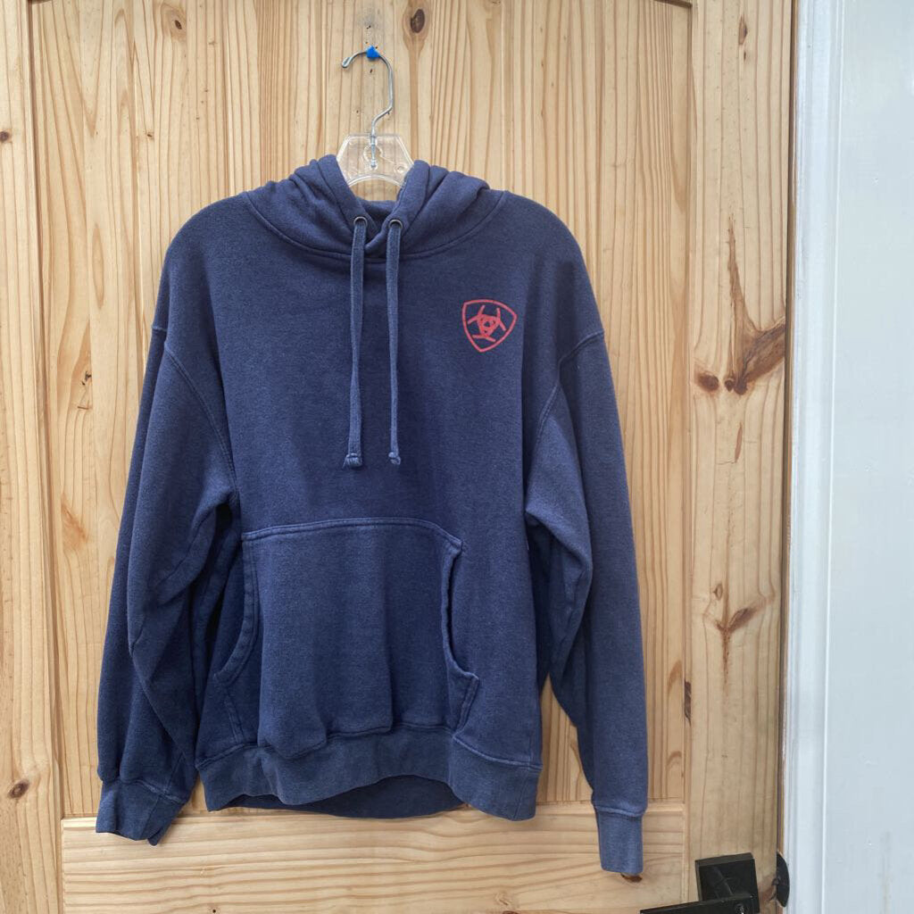 MENS ARIAT NAVY BLUE HOODIE M