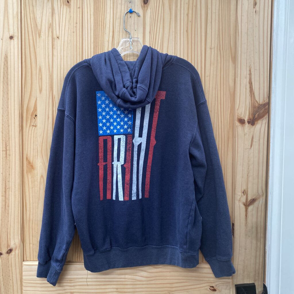 MENS ARIAT NAVY BLUE HOODIE M