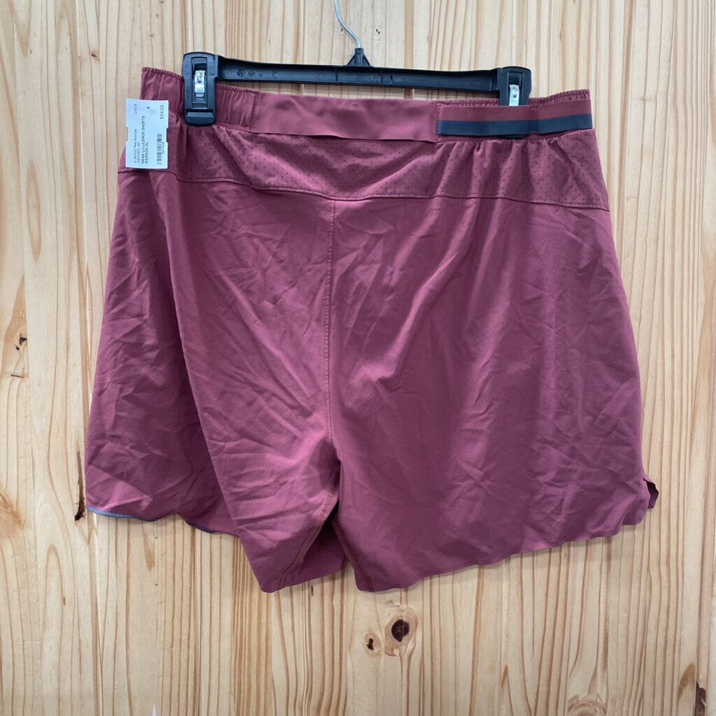 MENS LULULEMON SHORTS MAROON XL