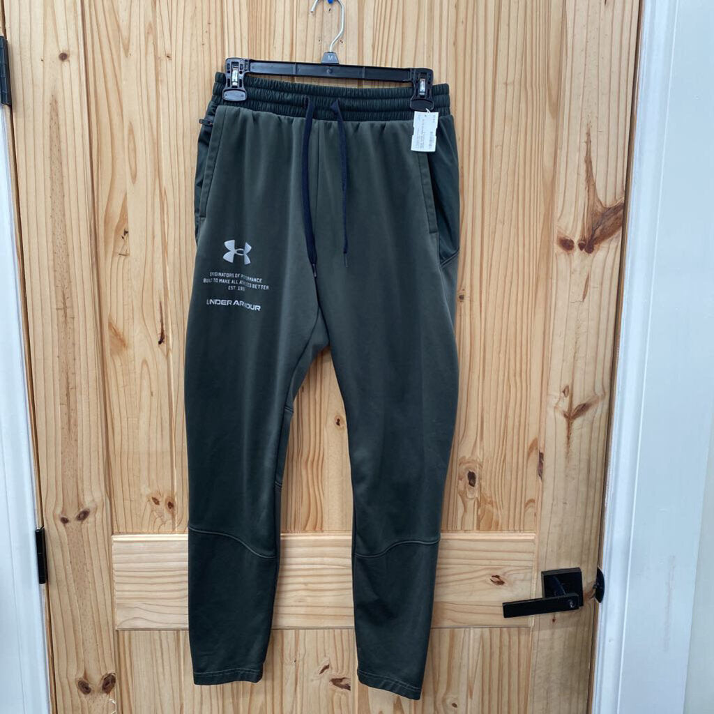 MENS UNDER ARMOUR OLIVE GREEN PANTS S