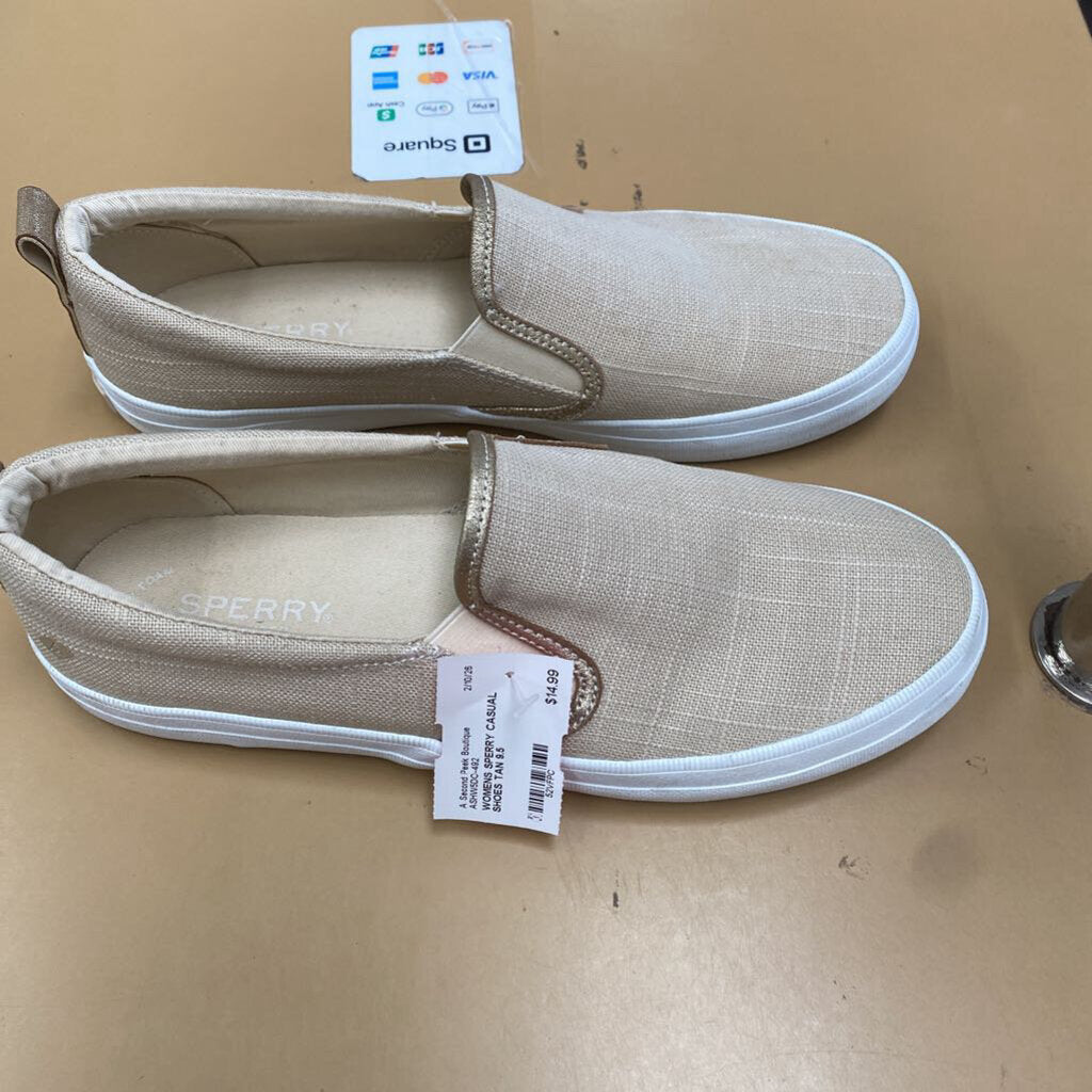 WOMENS SPERRY CASUAL SHOES TAN 9.5