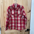 MENS ARIAT LS RED/TAUPE PLAID SNAP UP SHIRT XL