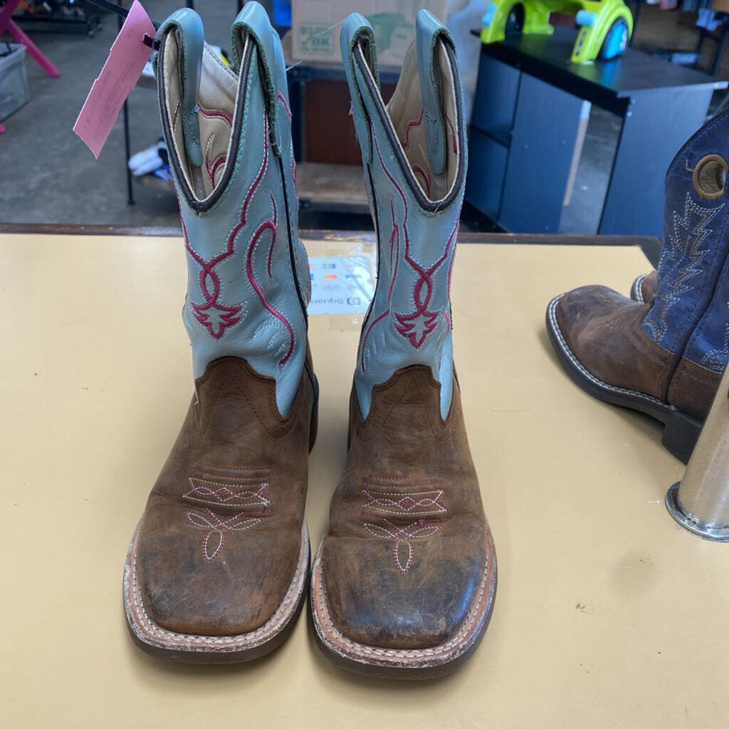 GIRLS OLD WEST BOOST SKY BLUE/MAGENTA 11