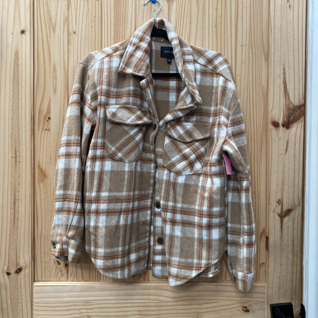 WOMENS LOVE TREE SHACKET BEIGE/IVORY/RED BROWN PALID S