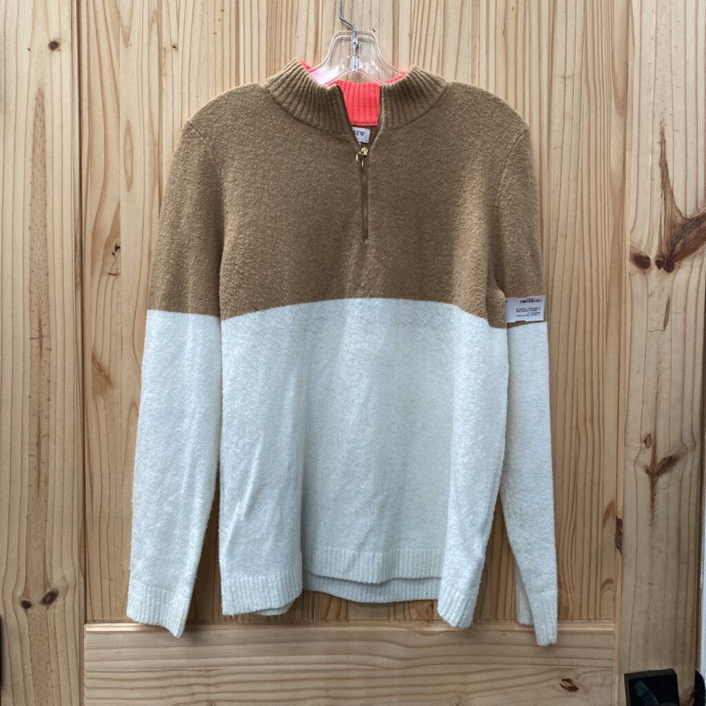 J. CREW SWEATER IVORY/DK TAUPE M