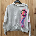 GIRLS JUSTICE LT GREY HOODIE XL 16/18 NWT