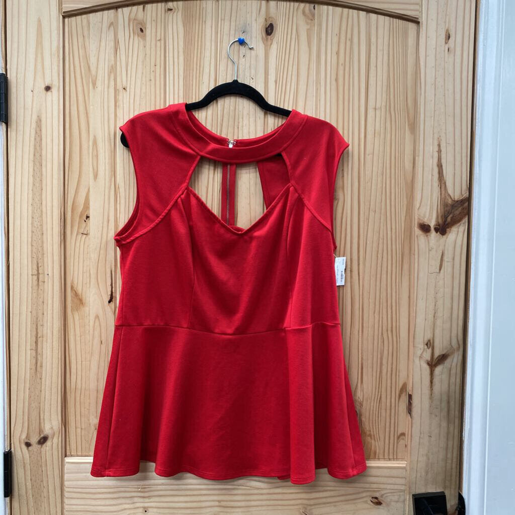 WOMENS TORRID SL RED CASUAL TOP 2 NWT