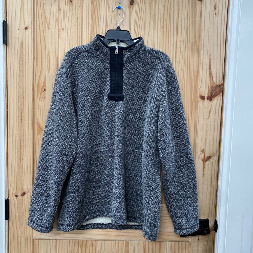 MENS ORVIS PULLOVER GREY/WHITE XL