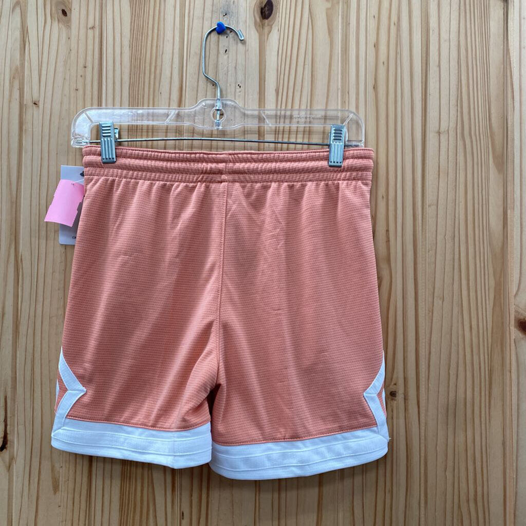 GIRLS JORDAN SHORTS CORAL/WHITE L 12 NWT