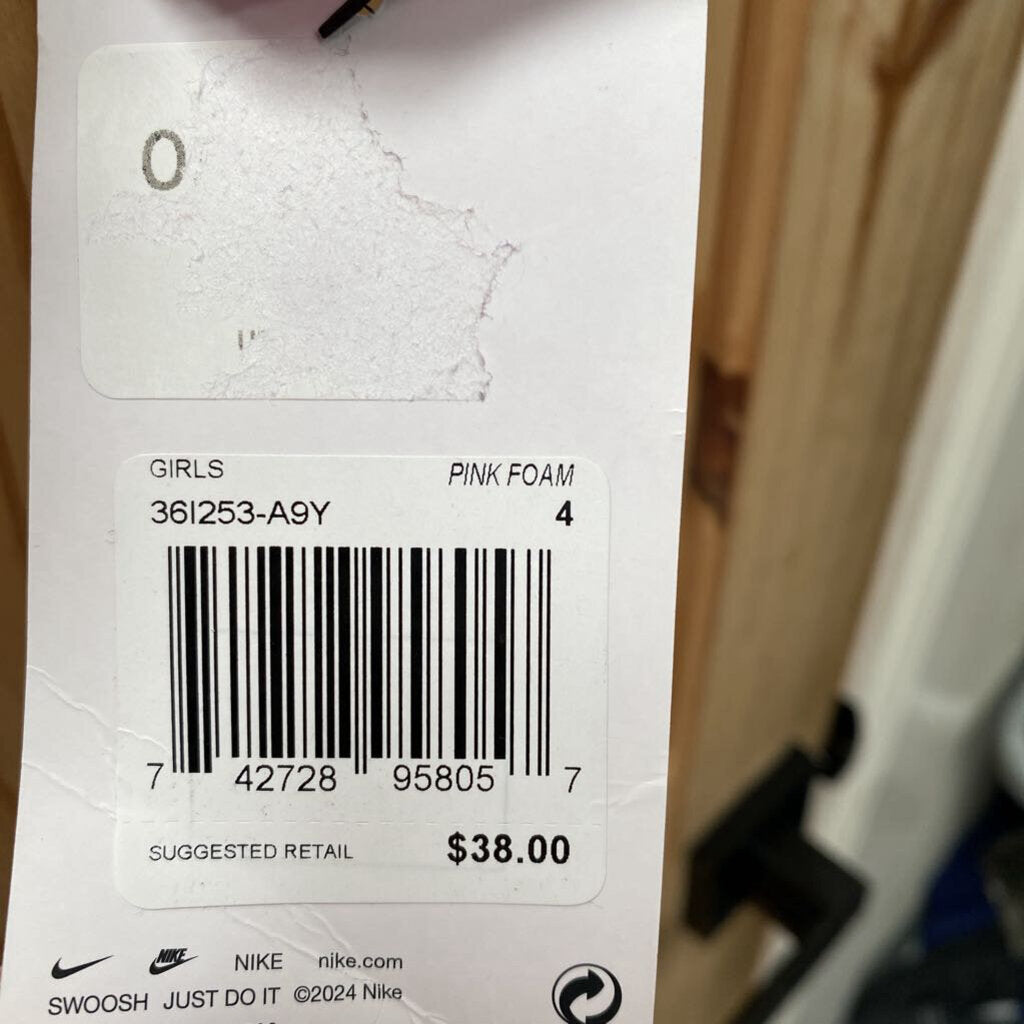 GIRLS NIKE HOODIE LT PINK/WHITE XS 4 NWT