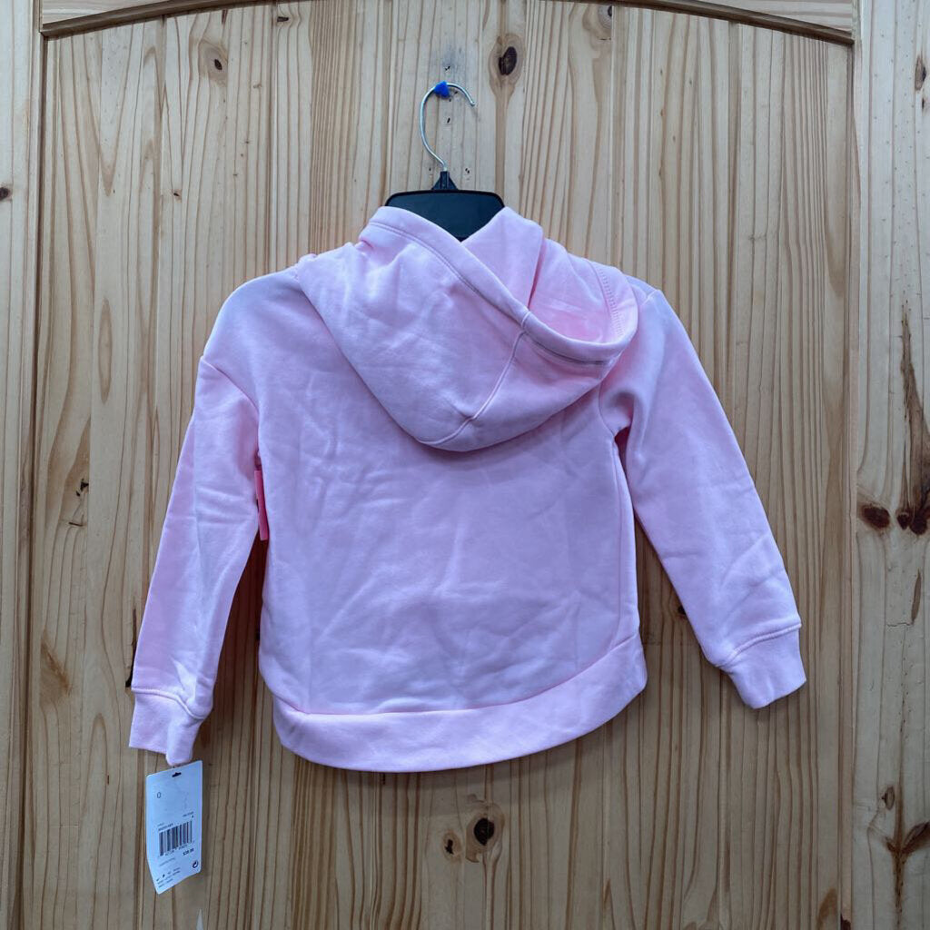 GIRLS NIKE HOODIE LT PINK/WHITE XS 4 NWT