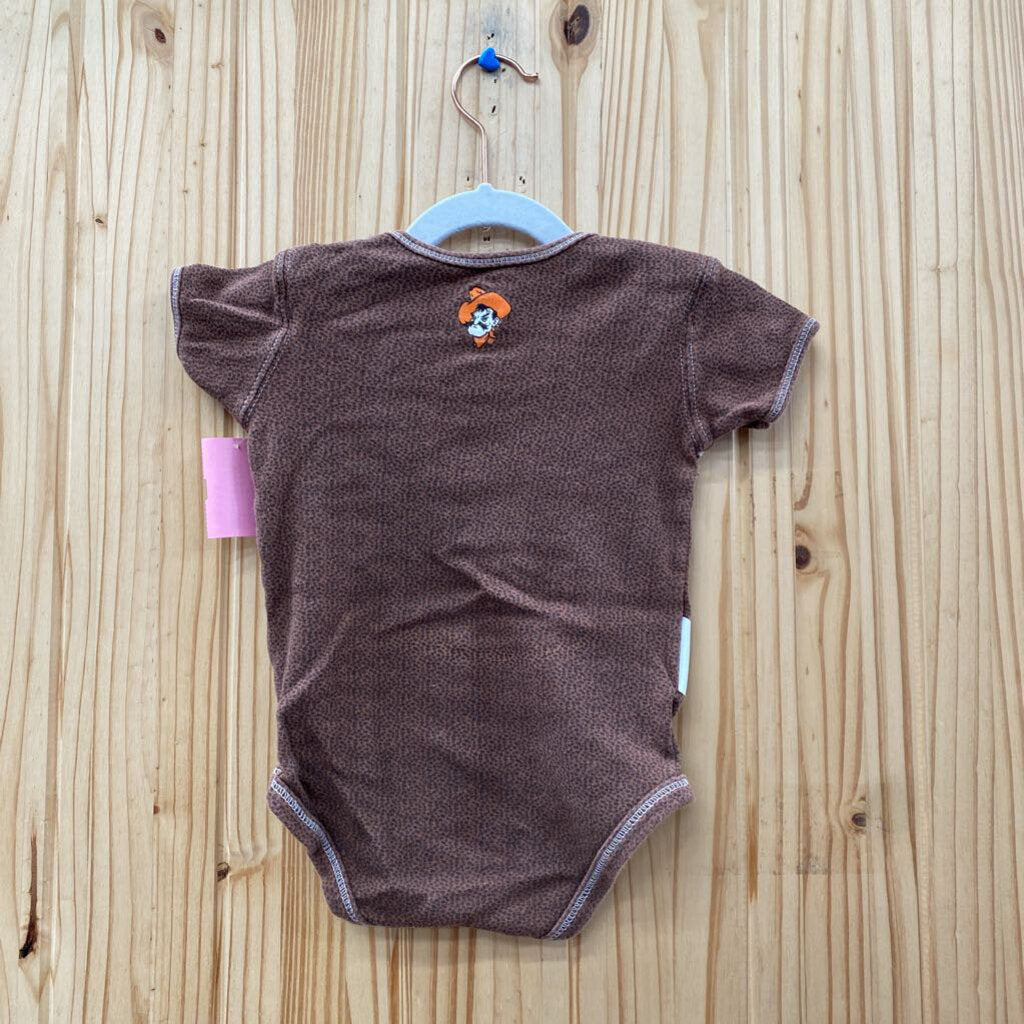 BOYS OKALHOMA STATE BROWN/WHITE/ORANGE ONESIE 18M