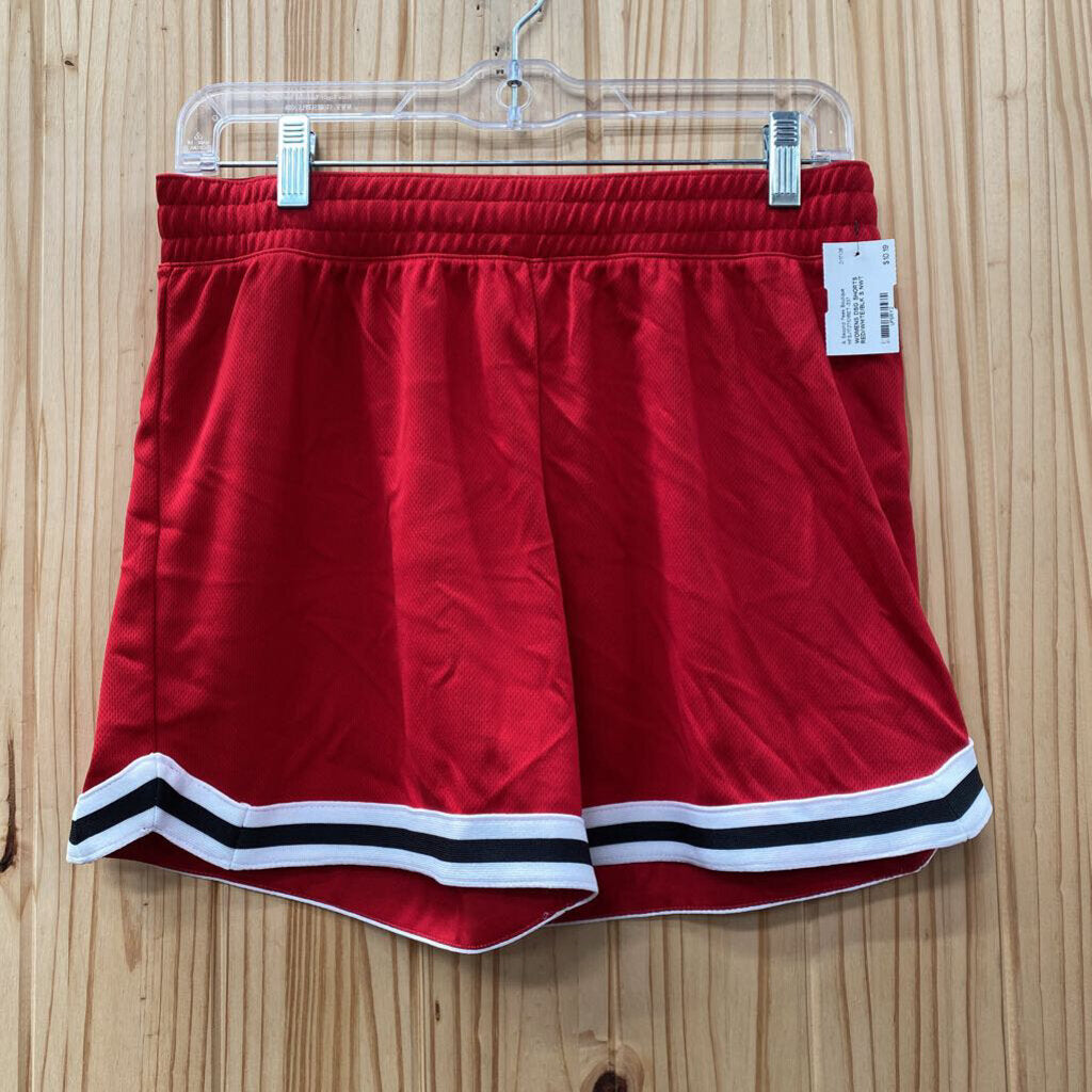 WOMENS DSG SHORTS RED/WHITE/BLK S NWT