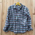 WOMENS ALPINE DESIGN PLAID BUTTON UP SHIRT DK TAUPE/GREY M NWT