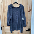 WOMENS CATO CHARCOAL CASUAL TOP 22/24W 3X