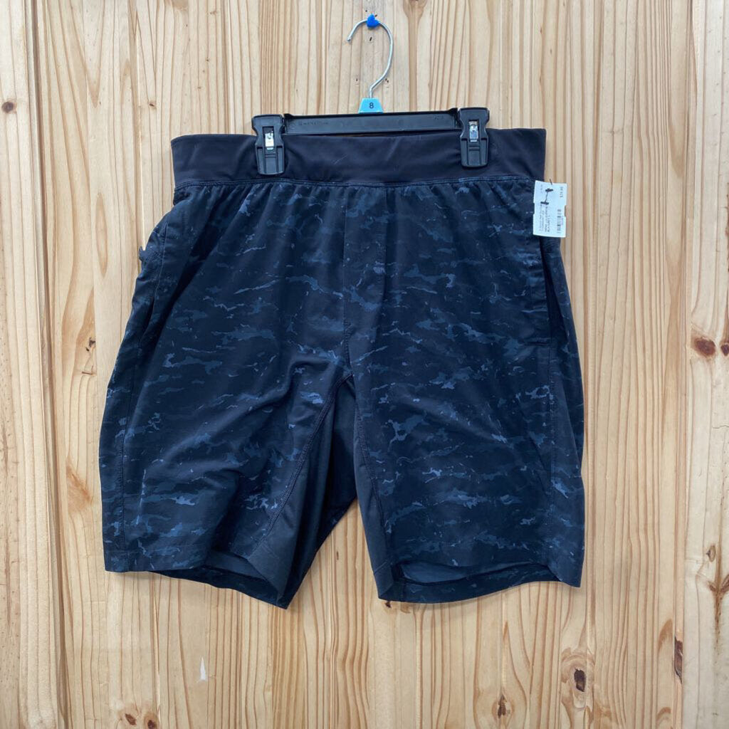 MENS LULULEMON SHORTS BLK/GREY L