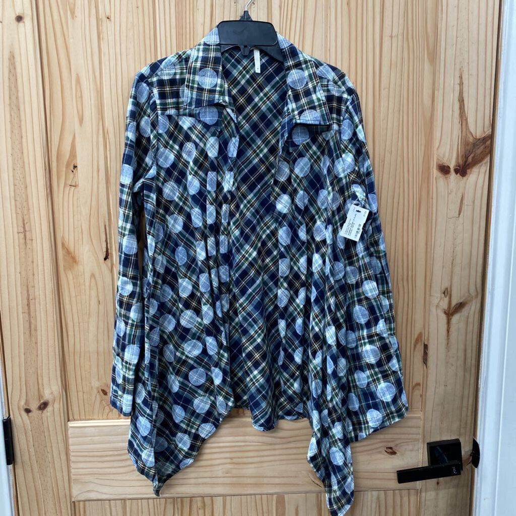 WOMENS ROPER LS PLAID CASUAL TOP M