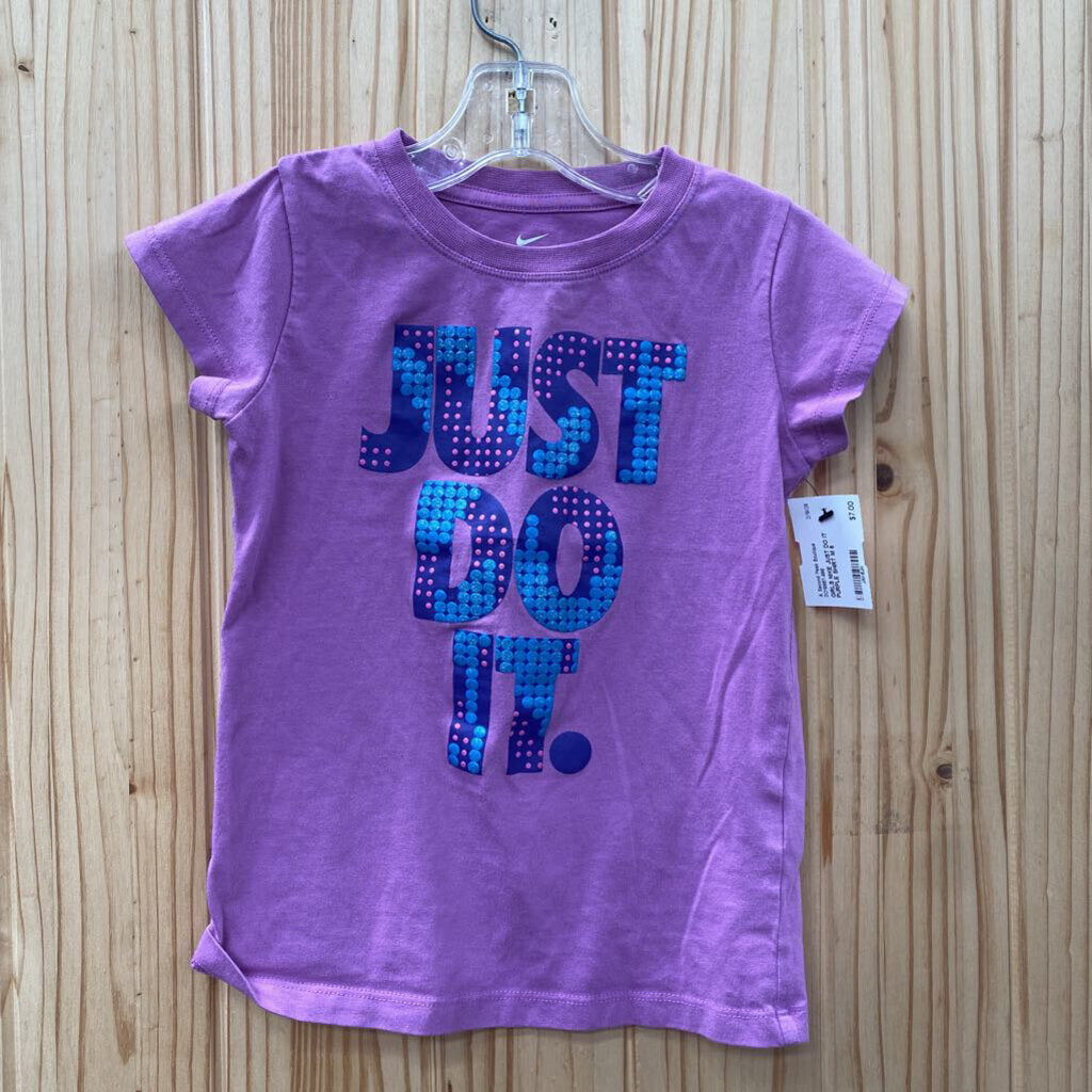 GIRLS NIKE JUST DO IT PURPLE SHIRT M 6